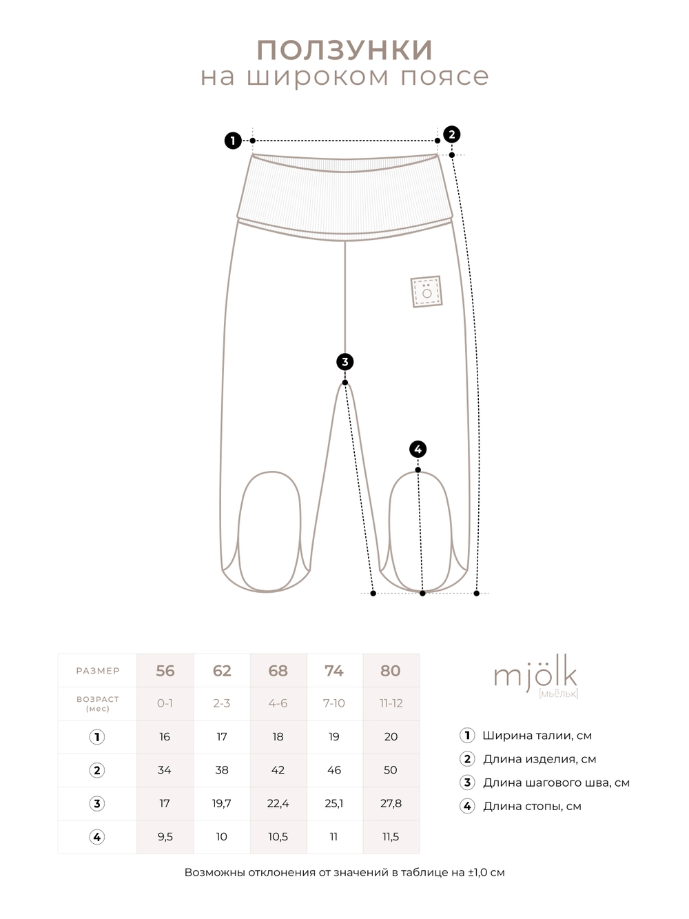 Полузунки mjolk Camel на широком поясе 2