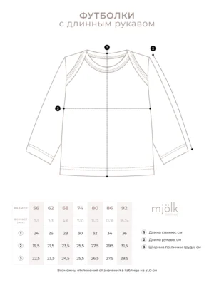 Футболка с длинным рукавом Mjolk Голубика 9