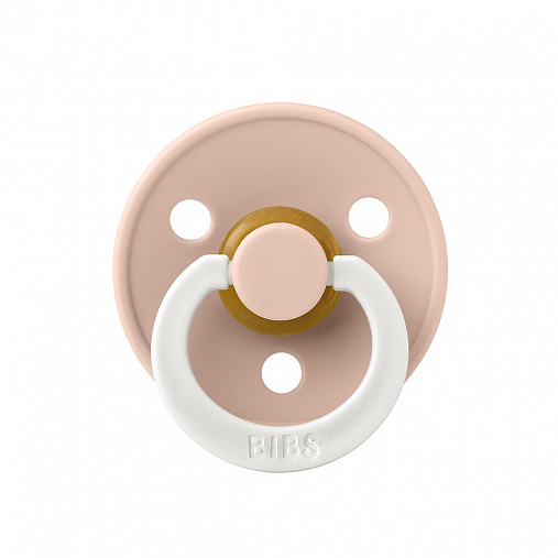 Пустышка латексная ночная BIBS Colour Glow Symmetrical Blush 0+ мес. 1