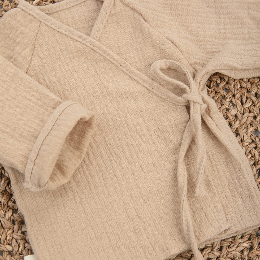 6658314303_optsite208b23b2-e10a-11ee-8617-ec30dbc7644c Пижама летняя для новорожденного Швейная Династия "Муслин",песочный,лето 4