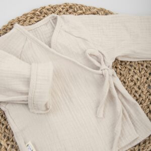 Пижама летняя для новорожденного Швейная Династия "Муслин",светло-бежевый,лето 7