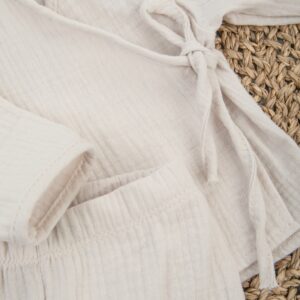 Пижама летняя для новорожденного Швейная Династия "Муслин",светло-бежевый,лето 8