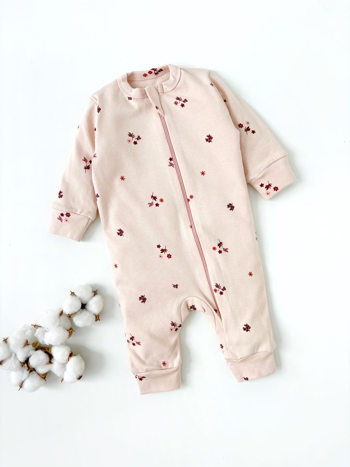 9A3D696A-151D-4B75-A36A-3B17896AA2AB Комбинезон нательный I love Carrot "Пудровый" с манжетом 1