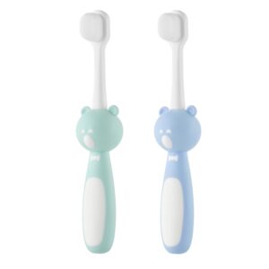 baby_toothbrush_teddy_blue_mint_0b7cb10401 Зубная щетка для детей Roxy Kids Мишка ультрамягкая 10000 щетинок, 2шт. 8