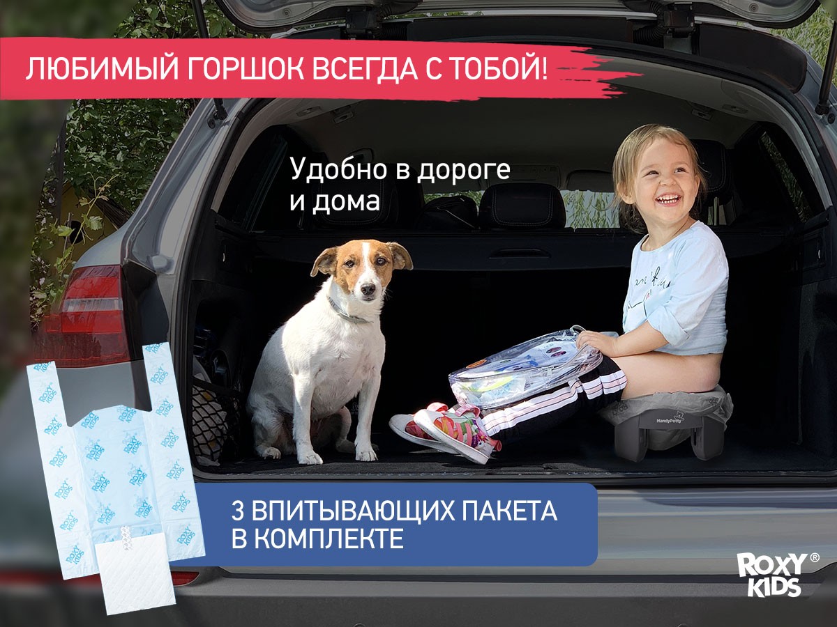 Горшок дорожный Roxy Kids HandyPotty 3в1 3