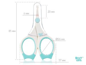 Маникюрные ножницы Roxy Kids для новорожденных с прорезиненными ручками 18