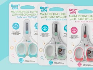 Маникюрные ножницы Roxy Kids для новорожденных с прорезиненными ручками 15