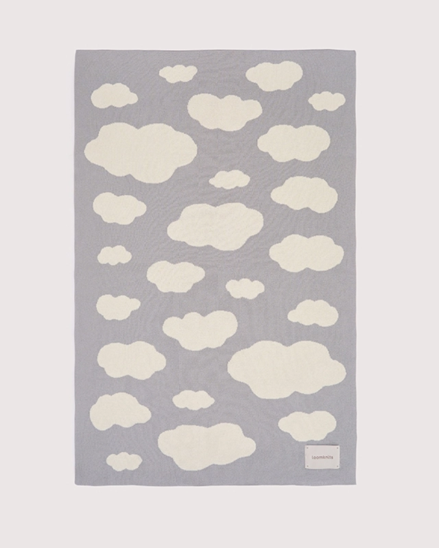 1 (28) Плед детский Loomknits Серый облака LW5110 2