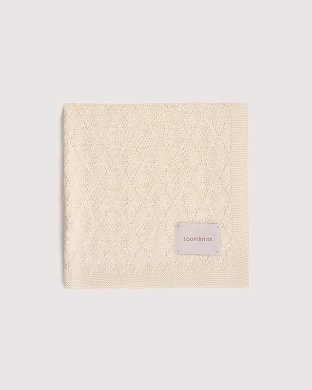 Плед детский Loomknits Экрю ажурный LW5048 1