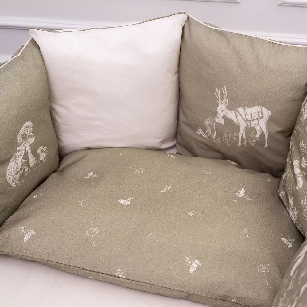 Набор Lappetti для овальной и круглой кроватки 6 предметов Лесная симфония 13