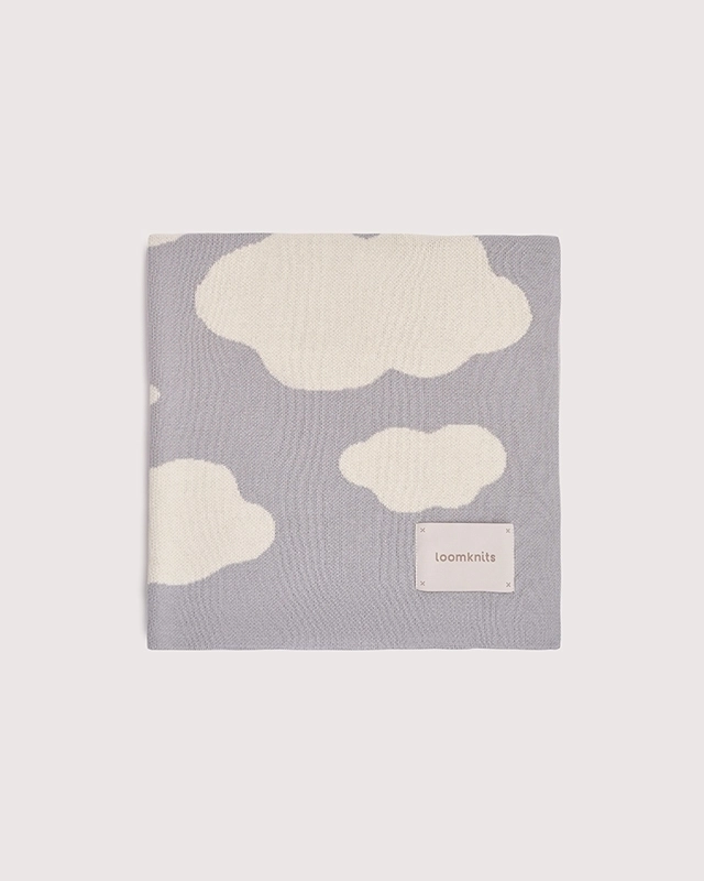 2 (20) Плед детский Loomknits Серый облака LW5110 1