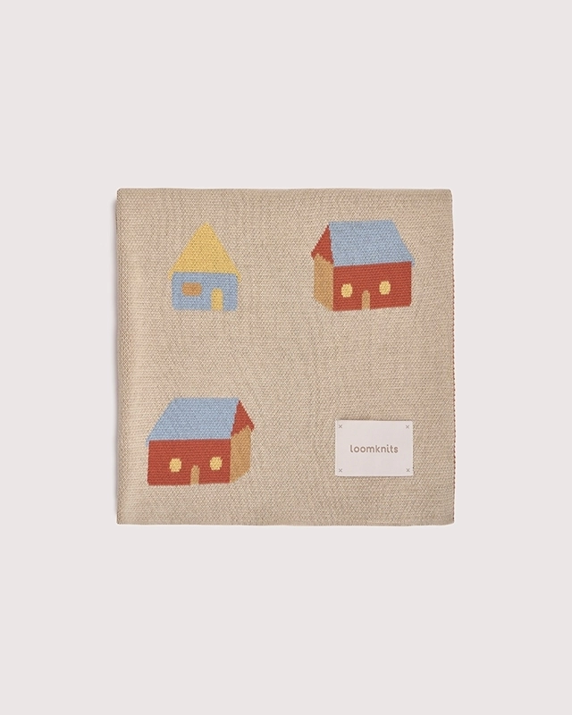 2 (23) Плед детский Loomknits Мультиколор домики LW5049 1