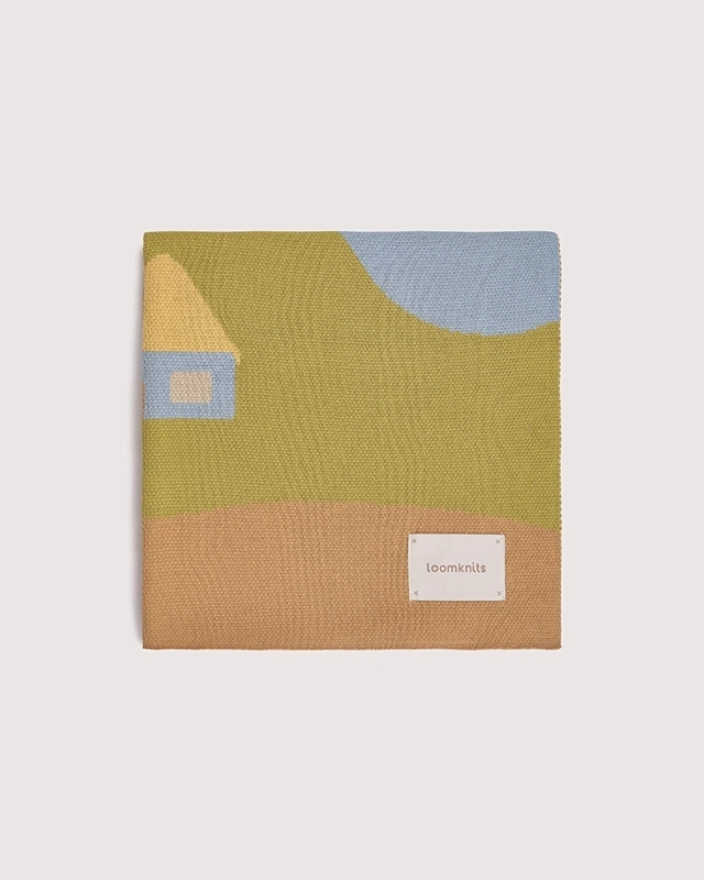 Плед детский Loomknits Мультиколор домики 1