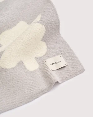 7 (8) Плед детский Loomknits Серый елочка 11