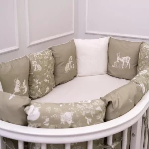 Набор Lappetti для овальной и круглой кроватки 6 предметов Лесная симфония 18