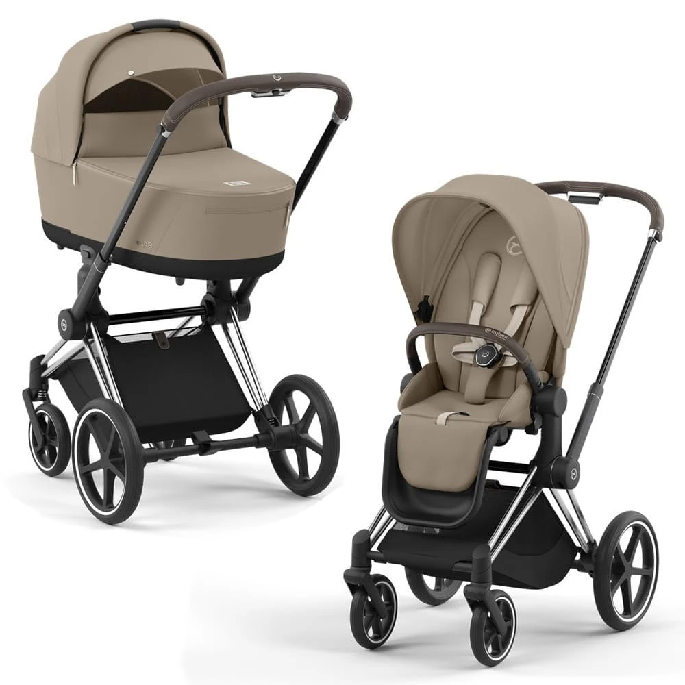 kolyaska-2-v-1-cybex-priam-4-tsvet-cozy-beige-shassi-chrome-s-chernymi-detalyami-1-1000x1000 Коляска 2в1 Cybex Priam Cozy Beige рама Chrome Brown 1