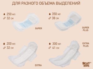 Прокладки Roxy Kids послеродовые EXTRA с бортиками и крылышками 32см, 10шт. 20