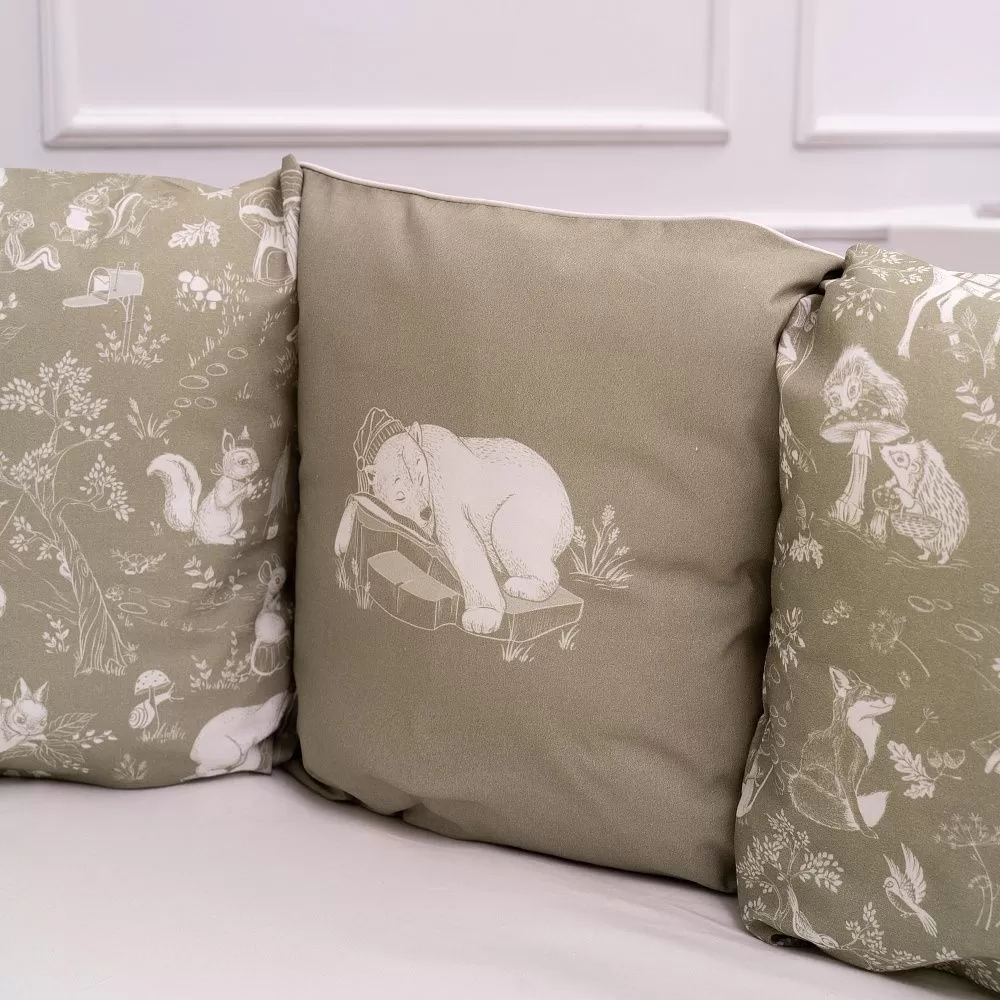 Набор Lappetti для овальной и круглой кроватки 6 предметов Лесная симфония 6