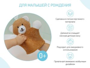 Мочалка-рукавичка Roxy Kids махровая Baby Bear 12
