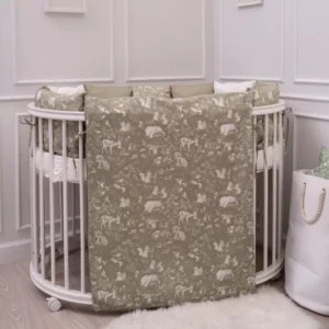 Набор Lappetti для овальной и круглой кроватки 6 предметов Лесная симфония 15