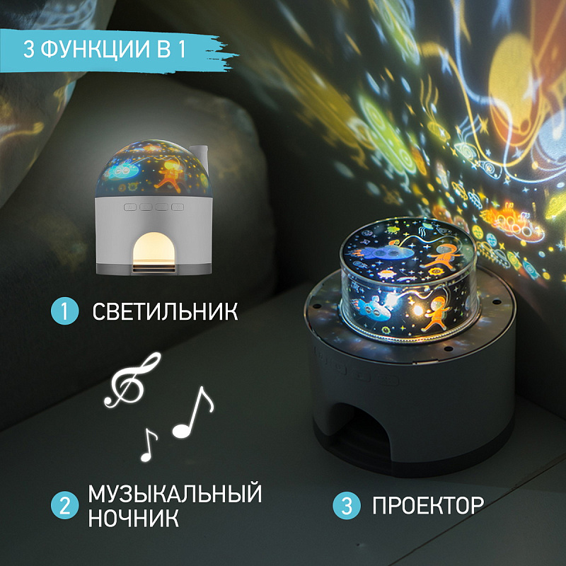 Ночник-проектор Снежный домик Roxy Kids 34