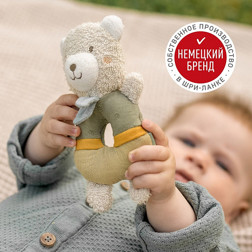 Мягкая погремушка-кольцо FEHN Мишка 4