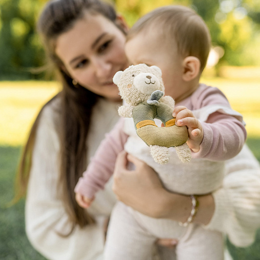 Мягкая погремушка-кольцо FEHN Мишка 5