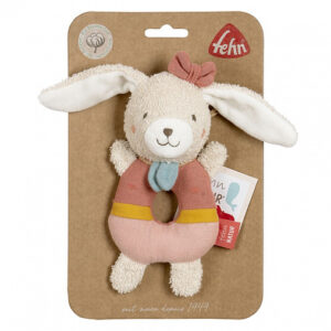 Мягкая погремушка-кольцо FEHN Зайка 10