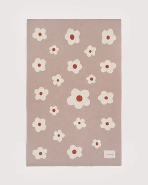 Плед детский Loomknits Пудровый цветы 6