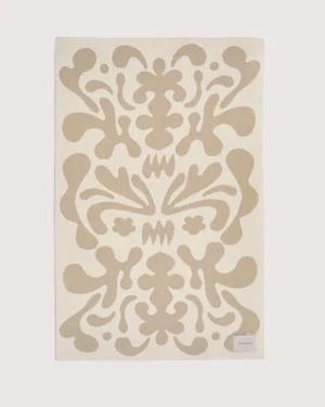 Плед детский Loomknits (80x120) Экрю узоры 4