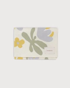 1 (39) Плед детский Loomknits жаккардовый Экрю 80*120 цветы 11