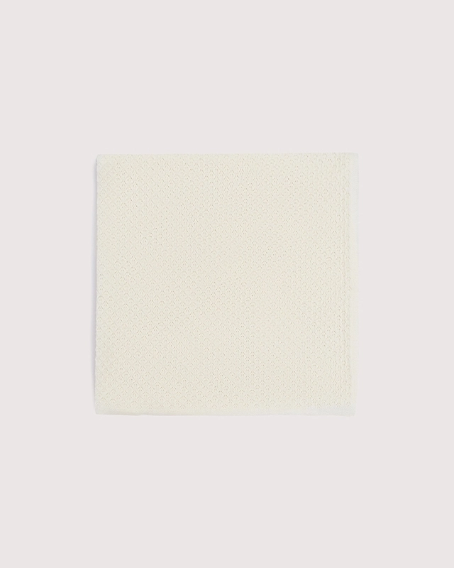 1 (40) Плед детский Loomknits (100х100 см, Кремовый ажурный) 1