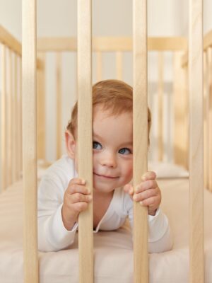 Кроватка детская Happy Baby MIRRA LIGHT c матрасом и простынёй 39