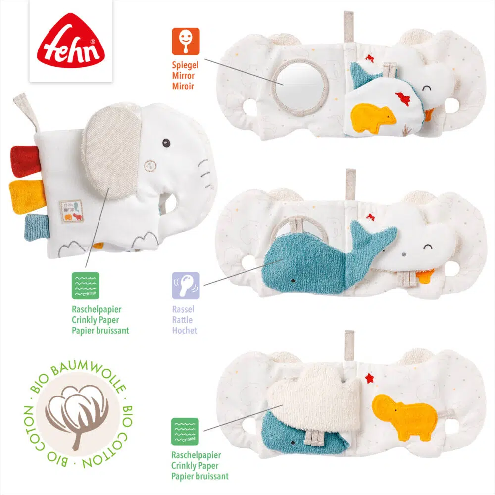 Музыкальная игрушка-книжка FEHN с подвесом Слоник 2