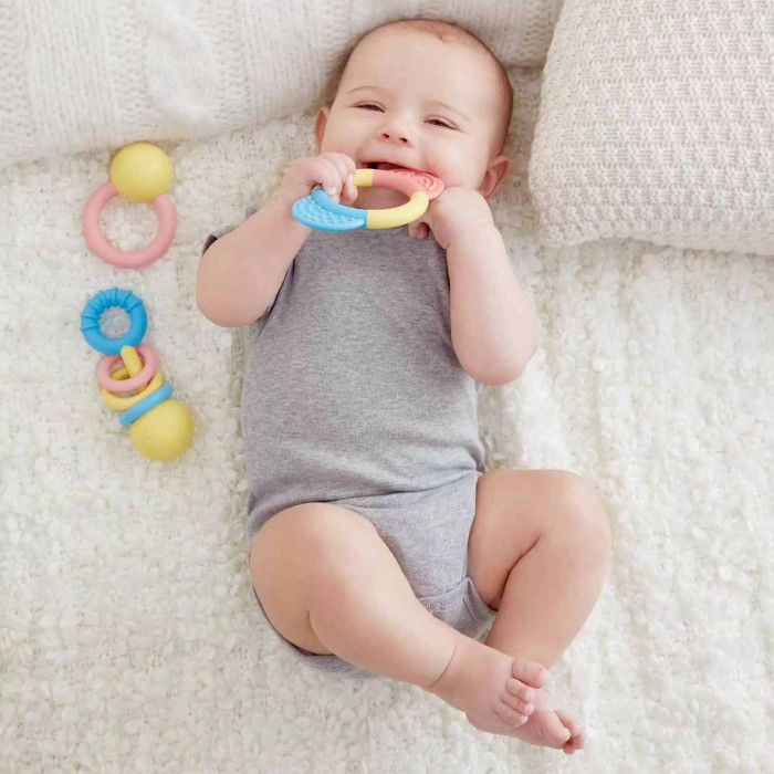 Игровой набор Hape Погремушки прорезыватели "Улыбка" (3 предмета) 3