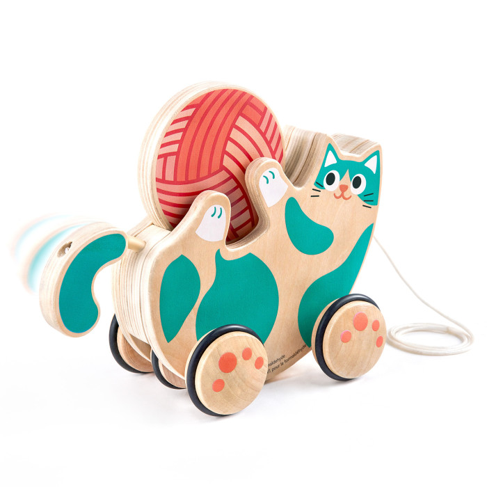 Каталка-погремушка Hape "Игривый котенок" 2