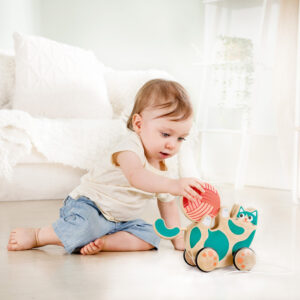 Каталка-погремушка Hape "Игривый котенок" 13