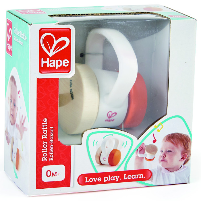 Игрушка Hape 2 в 1 погремушка и каталка "Роллер" 6