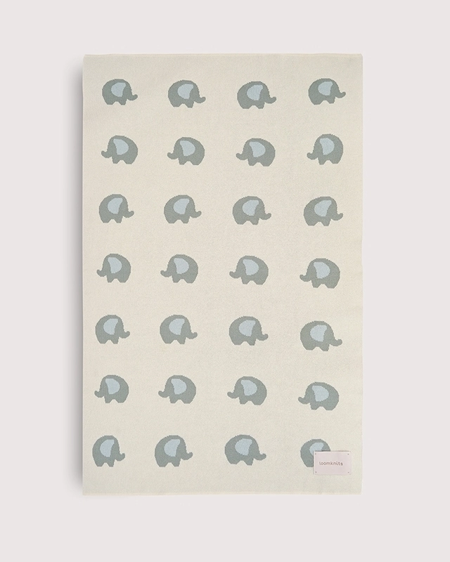 Плед детский Loomknits Мультиколор со слониками LW5268 2