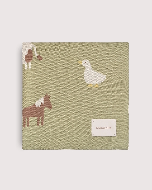 2 (34) Плед детский Loomknits 80Х120 Мультиколор ферма LW5267 2