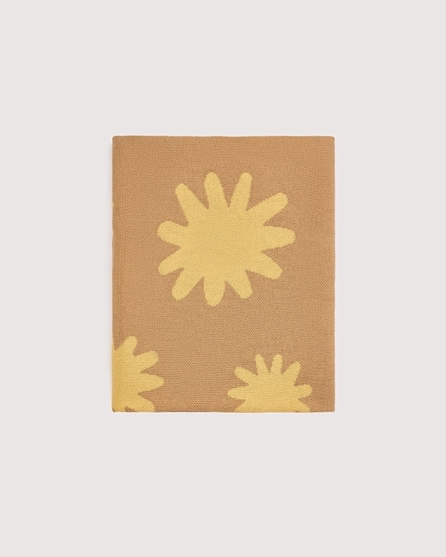 Плед детский Loomknits (80*120) корица цветы 2