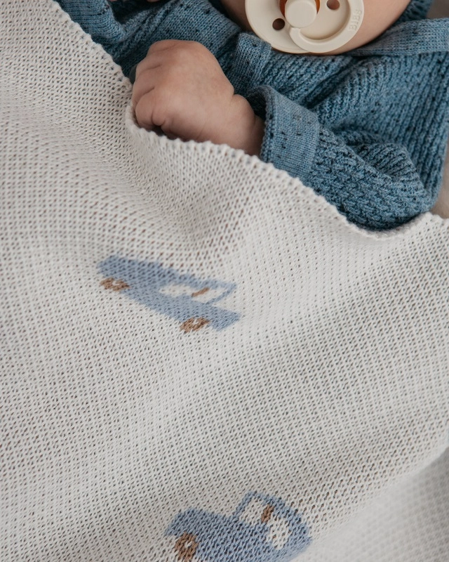 Плед детский Loomknits (80*120) кремовый 3