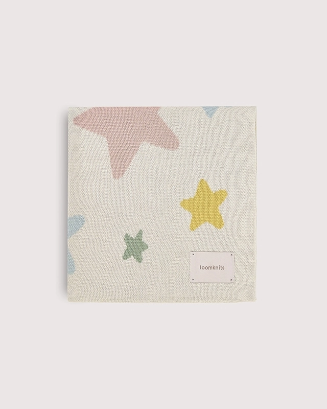 Плед детский Loomknits 80Х120 Мультиколор звезды 2