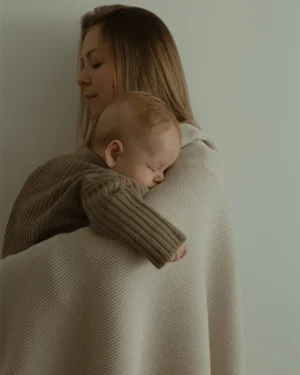 Плед детский Loomknits 100х100 из шерсти мериноса кешью 11