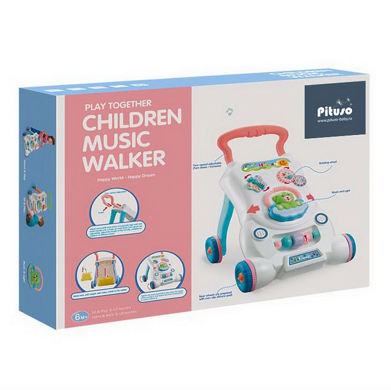 Развивающий центр Pituso ходунки-каталка Мишка с друзьями 4