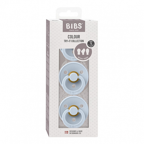 81343_BIBS_Try_it_COLOUR_PACK_BabyBlue_3 Набор пустышек BIBS Try-it Colour 3 шт. 0+ мес. 4