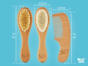 baby_wooden_hairbrushes_ba8dfd12fb Набор 3 в 1 Roxy Kids две расчески-щеточки деревянные c мягкой щетиной и гребень 22