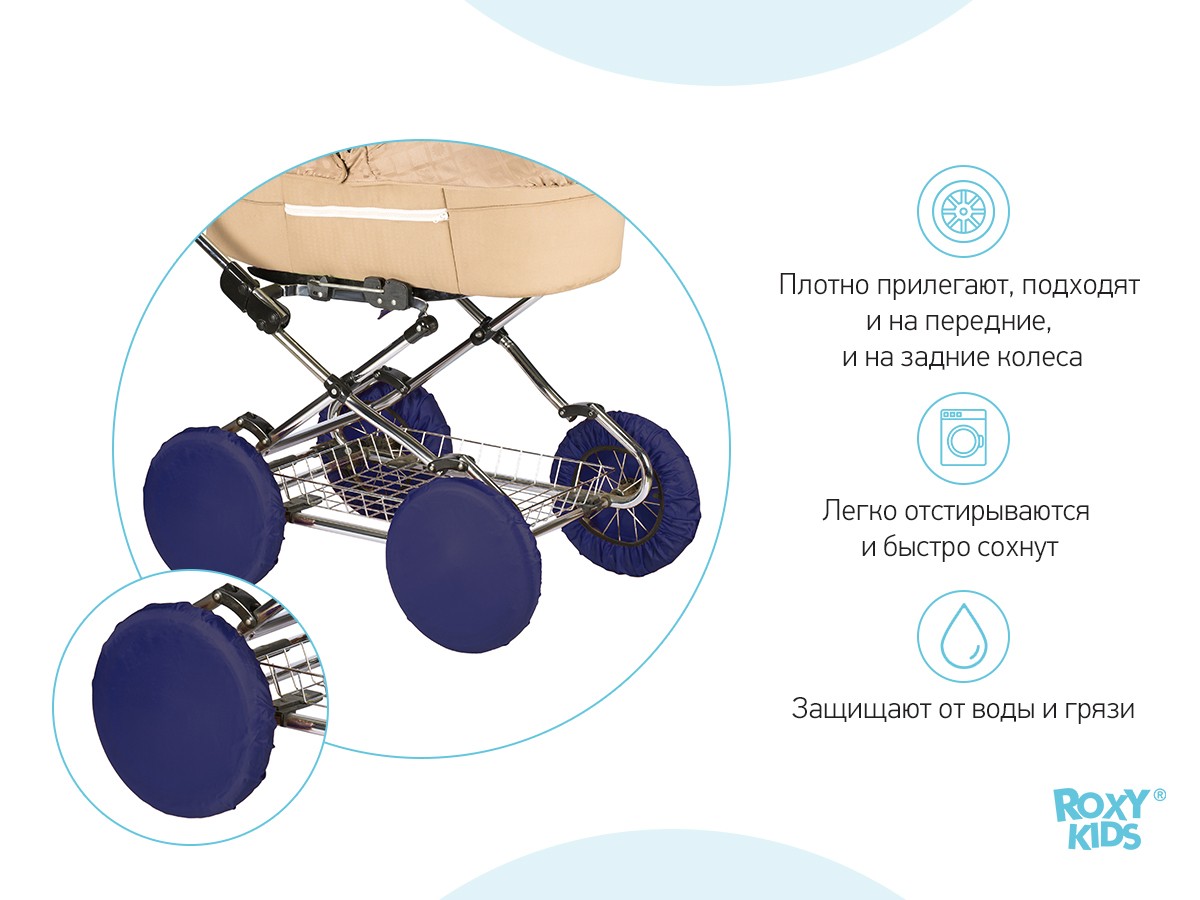 Чехлы на колеса Roxy Kids синий 3