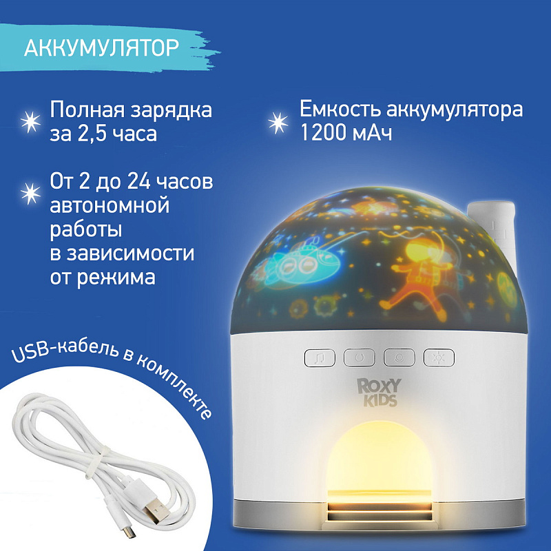 Ночник-проектор Снежный домик Roxy Kids 39
