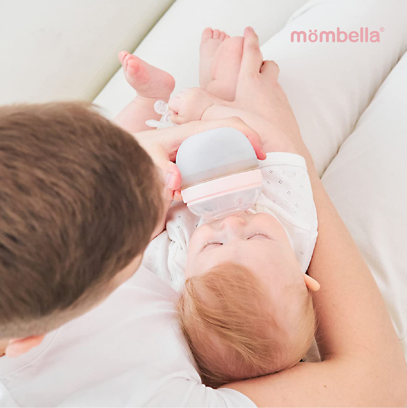 Антиколиковая бутылочка Mombella 120мл. силиконовая 4